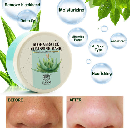 Aloe Vera Gel Ice Cleansing Mask Soothing & Moisture for Dry & Sensitive Skin Skincare