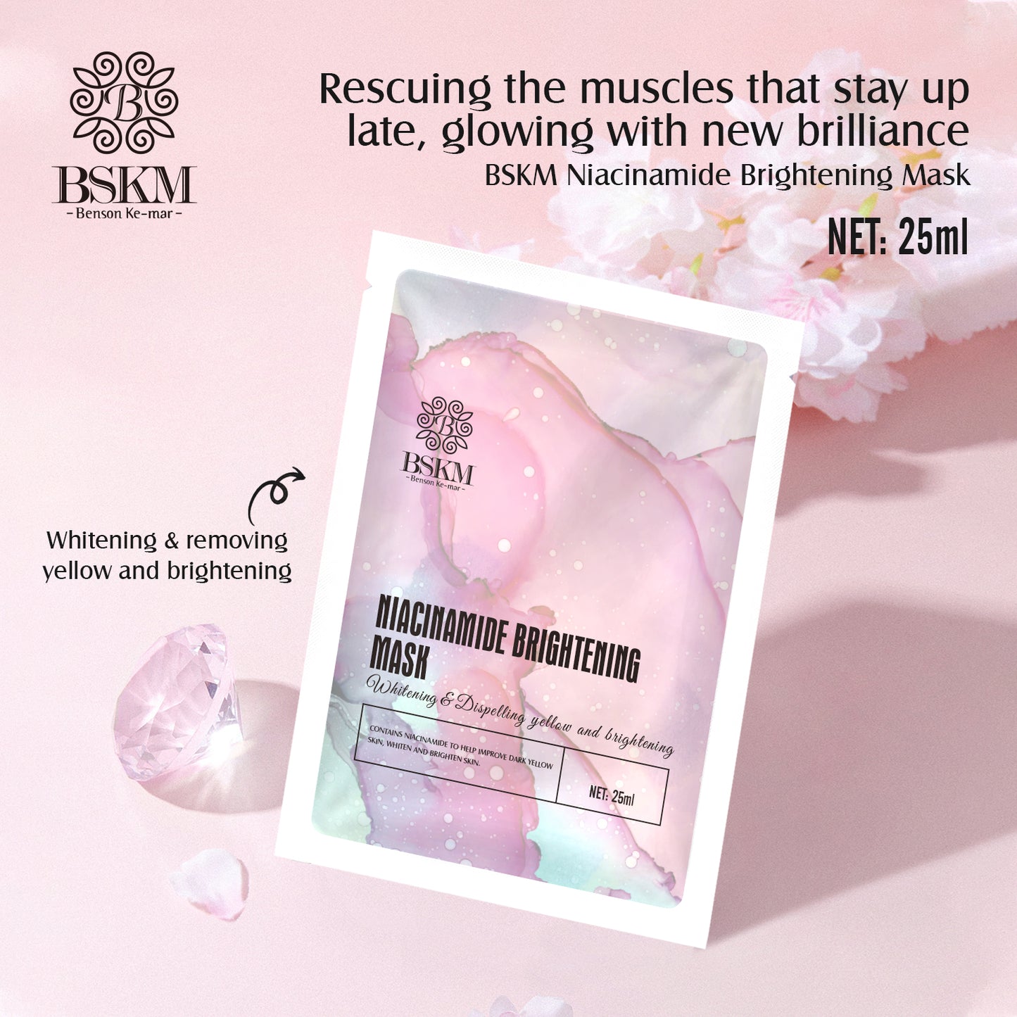 3PCS/Set Hyaluronic Acid & Niacinamide & Tranexamic Acid Facial Mask