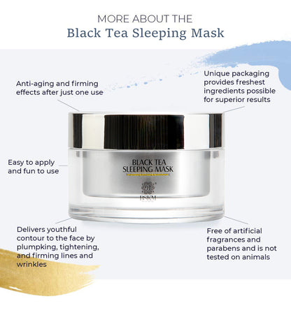 Black Tea Sleeping Mask for Face Night